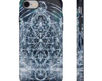 Zen Muurdecoratie | Diamant Heilige Geometrie | Ankh van Wording: Diamant Openbaring | Stevige Telefoonhoes