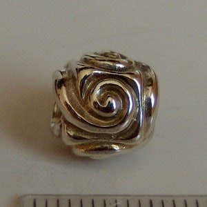 STERLING SILVER Bead SALE % Spirals handmade pure sterling solid silver bead fit all kinds of european charm bracelets