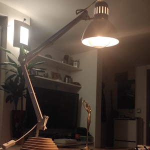 Adjustable Industrial Desk Lamp with Ceramic Base – Vintage Style Task Light for Home Office, Reading, and Living Room Décor Working lights