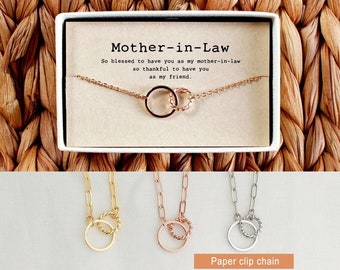 Mother in Law Necklace, Mom in Law Gift for Mothers day, Gift from Daugther in Law, Wedding gift • 04-Ne-Mother in Law