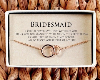 Bridesmaid Gift From Bride, Bridesmaid Necklace, Bridal Party Gift, Wedding Party Gift Ideas, Bridesmaid Proposal Necklace