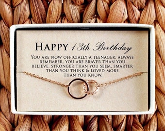13th Birthday Girl, Happy 13th Birthday Necklace, Birthday Gift for Teenager,Teen Birthday Gift,13th Birthday Jewelry, Gift for 13 year old