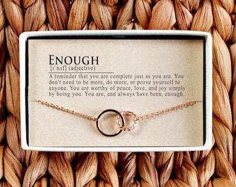 Enough Necklace, Enough Gift, inspirational necklace, You Are Enough necklace, Gift for Her