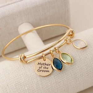 Mother of the Groom bracelet with birthstones, mother of the groom gift, Personalized Gift  for Wedding, Mother of the Groom