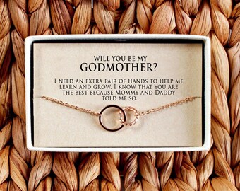 Godmother Proposal Gift Necklace, Will you be my Godmother? Godmother Proposal jewelry