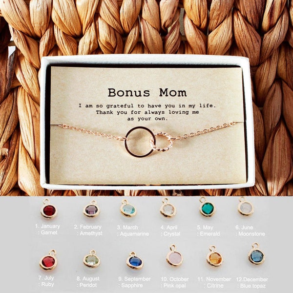Bracelet maman bonus • Cadeau belle-mère • Cadeau maman bonus • Cadeau de Noël maman bonus • 04-Br-Bonus Mom