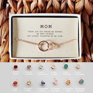 Mama-Halskette • Geburtsstein-Halskette für Mama • Muttertagsgeschenk • Personalisierte Halskette für Mama • Geburtsstein-Halskette für Mama • 04-Ne-MOM