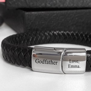 Personalized Godfather gift, Godfather bracelet, godfather proposal, fathers day gift for Godfather
