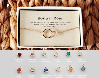 Bonus Mom Necklace • Step Mom Gift • Bonus Mom Gift • Bonus Mom Christmas Gift • 04-Ne-Bonus Mom