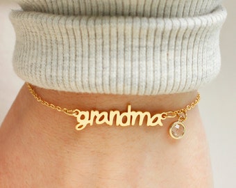 grandma bracelet birthstone • Mother's Day Gift for grandma • grandma birthday gift • grandma gift • grandma jewelry