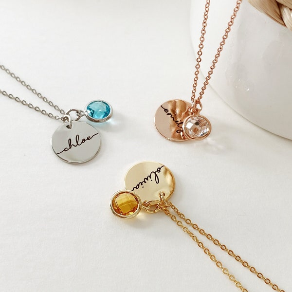 Personalized Necklace for Mom Name Monogram Bridesmaid Necklace for Women Child Name Necklace Engraved personalized gifts for her