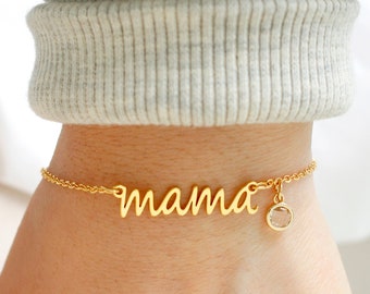 pulsera de mamá • pulsera de piedra de nacimiento para mamá • regalo del día de la madre • pulsera de piedra de nacimiento de mamá • regalo de mamá