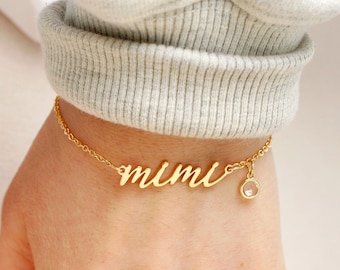 mimi bracelet, mimi gift, Birthstone bracelet for grandma, Mother&#39;s Day Gift for grandma, grandma gift