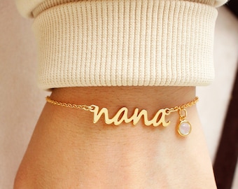 Nana bracelet • Birthstone bracelet for Nana • Mother's Day Gift for grandma • grandma bracelet • Nana gift • grandma jewelry