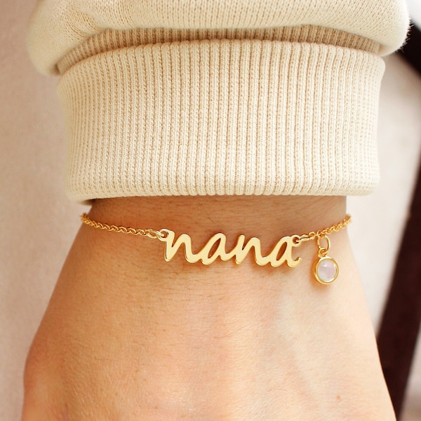 Nana bracelet • Birthstone bracelet for Nana • Mother's Day Gift for grandma • grandma bracelet • Nana gift • grandma jewelry