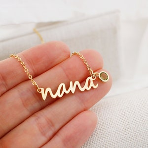 nana necklace • Birthstone Necklace for grandma • Mother&#39;s Day Gift for grandma • nana birthstone necklace • nana