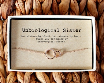 Unbiological sister necklace • valentine day gift • best friend Necklace • galentines day gifts • Tribe Necklace • 01-Ne-Unbiological sister