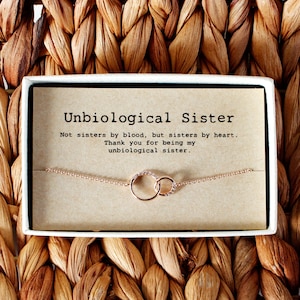 Collier soeur non biologique • cadeau pour la Saint-Valentin • collier meilleur ami • cadeaux pour la Saint-Valentin • collier tribu • soeur 01-Ne-Unbiological