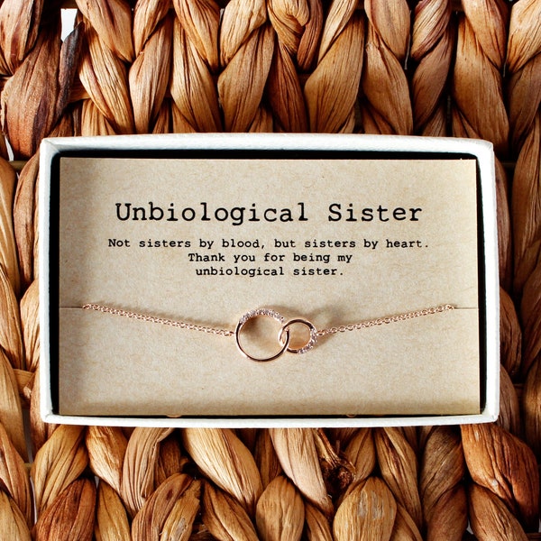 Unbiological sister necklace • valentine day gift • best friend Necklace • galentines day gifts • Tribe Necklace • 01-Ne-Unbiological sister