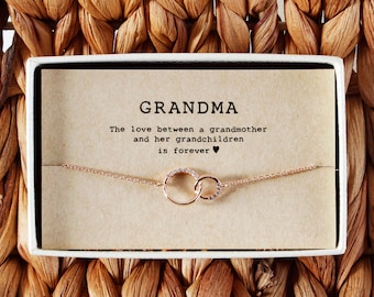 Grandma Bracelet • Grandmother Bracelet • Grandma Gift • Gift For Grandma from grandchildren • New Grandma • 01-Br-Grandma