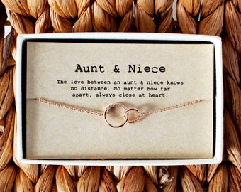 Aunt Niece bracelet, Aunt Niece Gift, Aunt Niece Jewelry, Aunt Niece Quotes, Aunt bracelet • 01-Br-Aunt & Niece