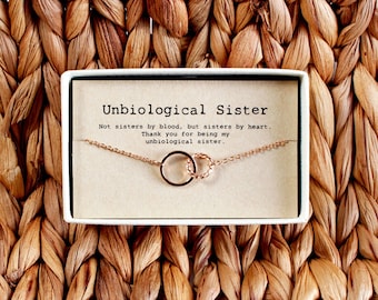 Best friend necklace, Unbiological sister necklace