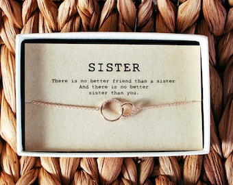 Sister Bracelet • Sister Gift • Circle Bracelet • Soul Sister Birthday Gift • Big Sister Gifts Idea • Circles Bracelet • 01-Br-Sister