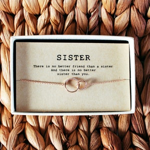 Sister Bracelet • Sister Gift • Circle Bracelet • Soul Sister Birthday Gift • Big Sister Gifts Idea • Circles Bracelet • 01-Br-Sister