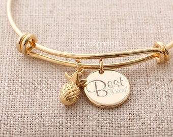 Pineapple Bracelet • Pineapple Wish Bracelet • Be a Pineapple • Pineapple Bracelet Gift • Encouragement Wish Bracelet • BFF Bracelet • LC-M