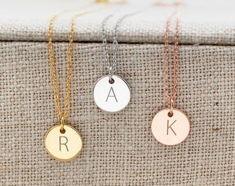 Initial Necklace Gold Pendant Letter Necklace, Personalized Gifts For Kids initials Charm Dainty Valentines Day Gift for her, Gift for mom