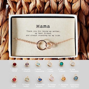 Mama Bracelet • Mom&#39;s Birthstone Bracelet • Mother&#39;s Day Gift • Personalized Bracelet For Mom • birthstone Bracelet for mom • 04-Br-Mama