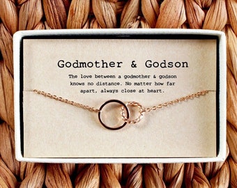 Godmother and Godson Bracelet, Godson Gift from Godmother, Godson Christmas Gift • 04-Br-Godmother & Godson