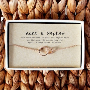 Aunt Nephew Bracelet, Aunt Nephew Gift, Aunt Nephew Jewelry, Aunt Nephew Quotes, Aunt Bracelet, Auntnephew Bracelet• 01-Br-Aunt & Nephew