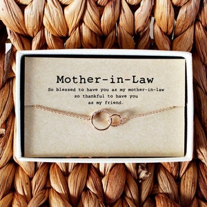 Collier belle-mère, cadeau belle-mère pour la fête des mères, cadeau d'une belle-mère, cadeau de mariage