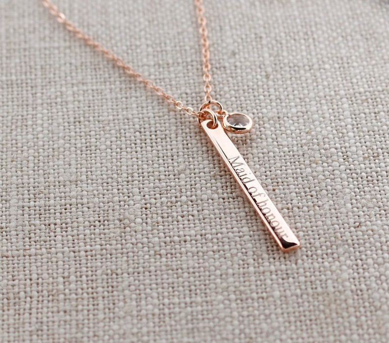 Maid of Honor Necklace Bridesmaid Gift