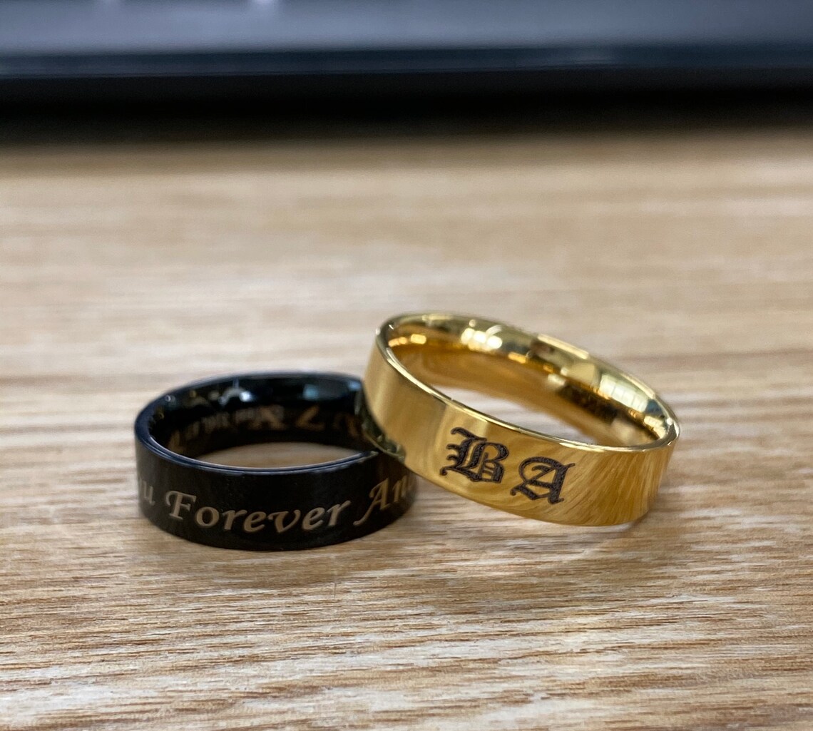Mens Ring Engraved Friendship Ring Ring for Men Etsy