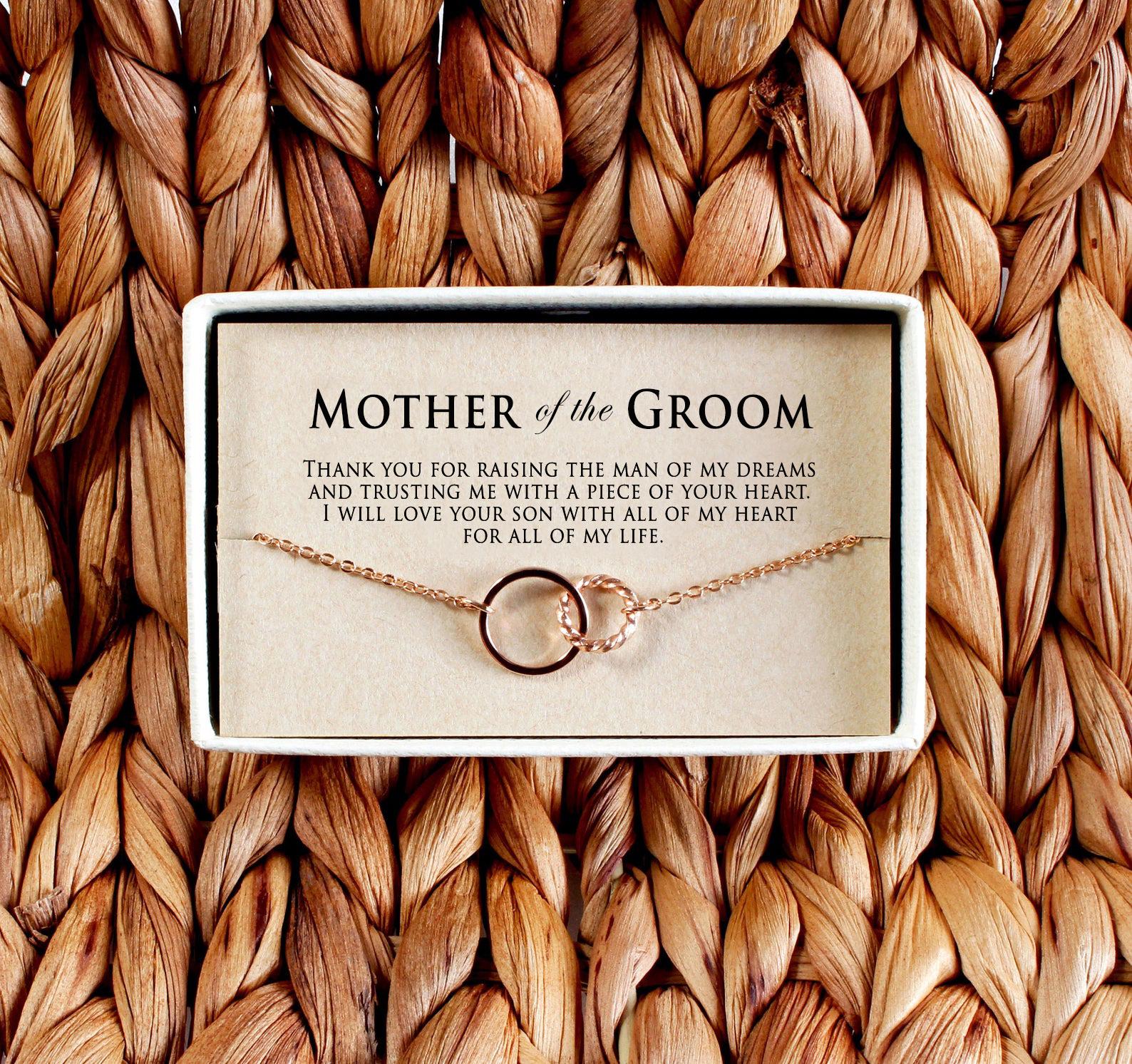 Mother of the Groom gift from Bride, Mother of the Groom bracelet, Mother in Law wedding gift, Thank you for raising the man of my dreams