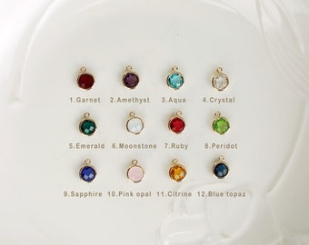 7mm birthstone charm