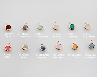 6mm birthstone charm