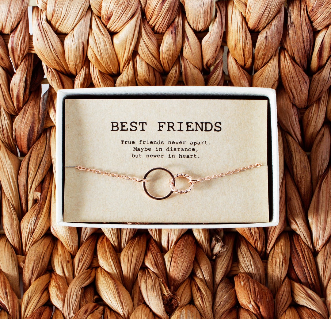 Best Friend Bracelet Graduation Gift Best Friend Gift Jewelry Long Distance 2 Interlocking