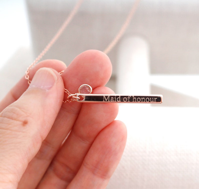 Maid of Honor Necklace Bridesmaid Gift