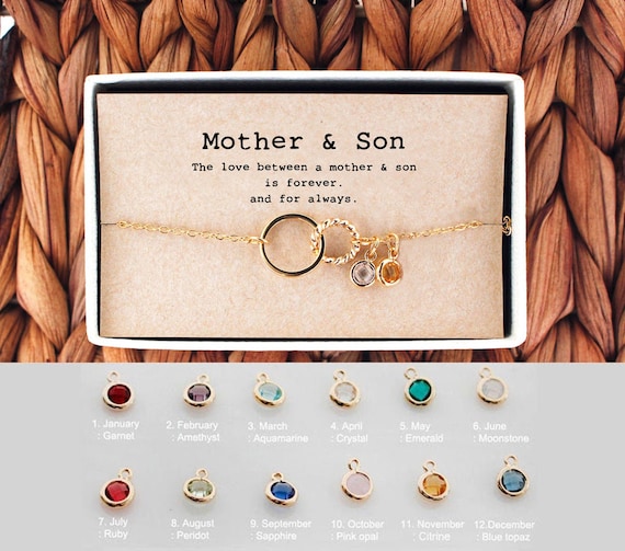 Mother's day Gift Mother Son love Charm Bracelet Necklace Gift for Mom from  Son | eBay