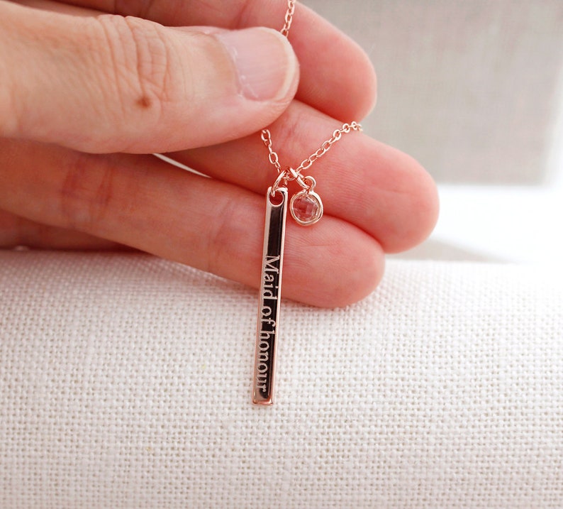 Maid of Honor Necklace Bridesmaid Gift