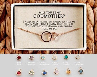 Godmother Proposal Gift Bracelet, Will you be my Godmother? Godmother Proposal jewelry