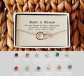 Aunt Niece Bracelet, Aunt Niece Gift, Aunt Niece Jewelry, Birthstone Bracelet for Aunt, Tia Bracelet • 04-Br-Aunt & Niece product logo