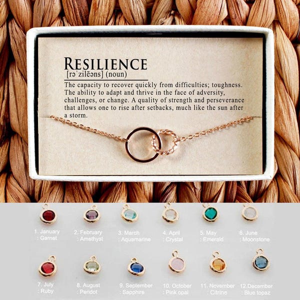 Resilience bracelet, inspirational jewelry, be strong bracelet, strength bracelet, Encouragement Gift, New Beginnings, fresh start bracelet