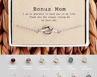 Bonus Mom Bracelet • Step Mom Gift • Bonus Mom Gift • Bonus Mom Christmas Gift • Kn-Br-Bonus Mom