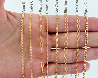 Gold Chain Bracelet, Daily Wear Bracelet, Layering Bracelet, Paperclip Chain, Cable Chain, Figaro Chain for women, Best Friends Gift