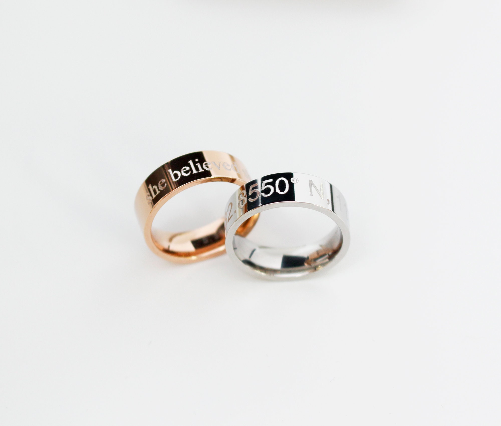 Graduation Gift Stackable Rings Name Ring Personalized | Etsy