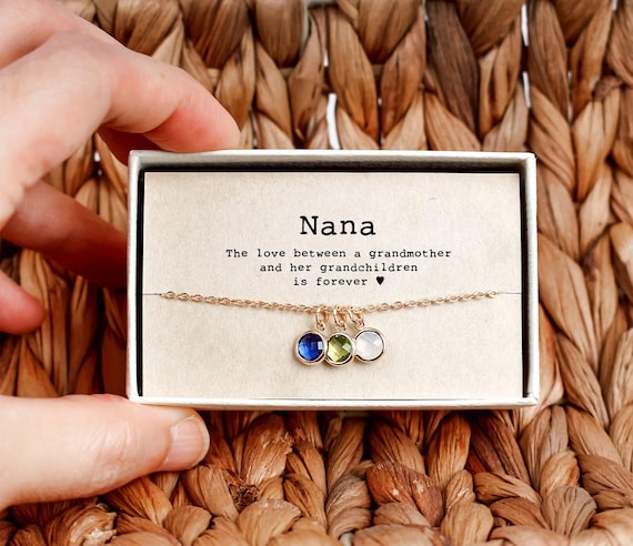 Nana Birthstone Necklace Mother's Day 